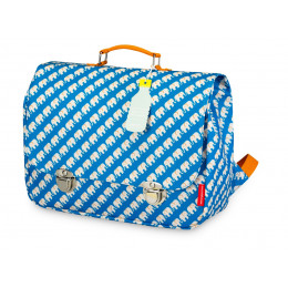 Cartable large 'éléphant bleu'
