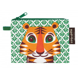 Mini trousse - porte monnaie en coton BIO "Tigre"
