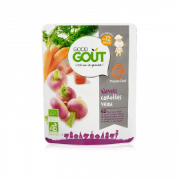 Navets, carottes, veau - 220g (à partir de 12 mois)