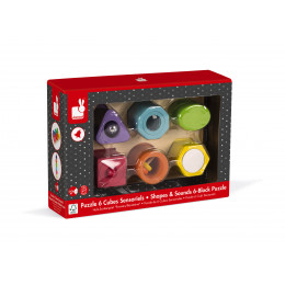 Puzzle 6 cubes sensoriels à partir de 12 mois
