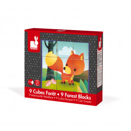 9 cubes forêt - à partir de 2 ans