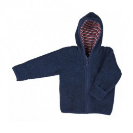 Gilet à capuche en laine polaire - Bleu foncé