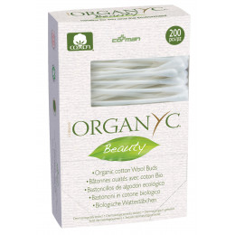 Bâtonnets ouatés avec coton BIO - 200 pce