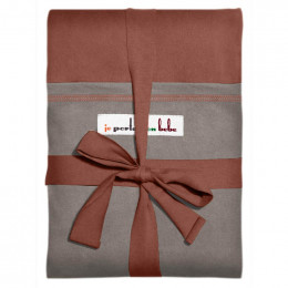 Echarpe porte-bébé: Rouge sequoia / Gris clair