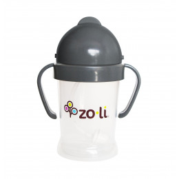 Gobelet avec paille Sans BPA ni phthalate Gris - 180 ml