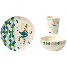 Set repas enfant en bambou - Lapin de cirque