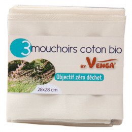 Mouchoir en coton BIO - lot de 3