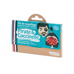 Kit de maquillage Bio 3 couleurs Pirate et Coccinelle - à partir de 3 ans