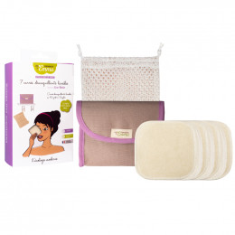 Kit Eco Belle Mini - 7 carrés démaquillants en Coton BIO biface
