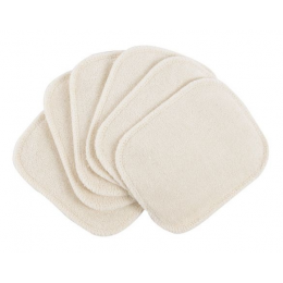Lingettes démaquillantes en coton BIO - écru - lot de 6