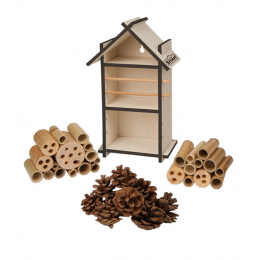 Hôtel à insectes en bois