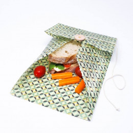 Pochette cirée pour sandwichs - grande - motifs aléatoires