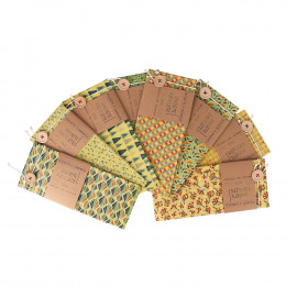 Pochette cirée pour sandwichs - grande - motifs aléatoires