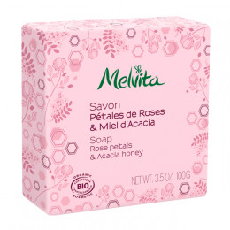 Savon BIO - Pétales de roses et Miel d'acacia - 100 g