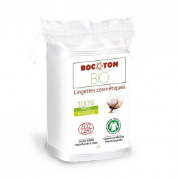 60 lingettes cosmétiques en coton Bio