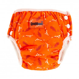 2 en 1 culotte d'apprentissage et maillot de bain - lot de 2 - Orange baleines
