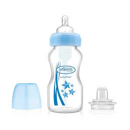 Biberon de transition 2 en 1 - 270 ml - Bleu