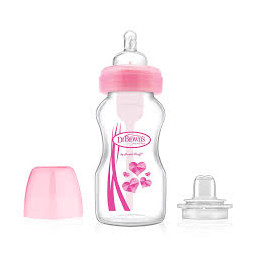 Biberon de transition 2 en 1 - 270 ml - Rose