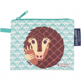 Mini trousse - porte monnaie en coton BIO - Pangolin