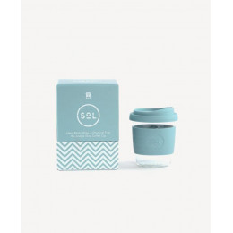 Gobelet en verre avec capuchon à bec - 355 ml - Cool Cyan