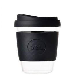 Gobelet en verre avec capuchon à bec - 355 ml - Basalt Black