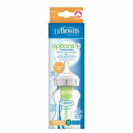 Biberon Options+ anti-coliques - col large - 270 ml