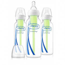 Biberons Options + anti-coliques- col étroit - 250 ml - Lot de 3