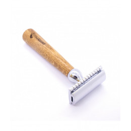 Rasoir de sûreté en bois à lame plate - rechargable