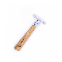 Rasoir de sûreté en bois à lame plate - rechargable