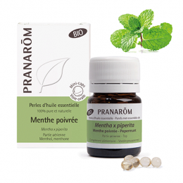 Perles d'huile essentielle BIO - Menthe poivrée - 60 perles