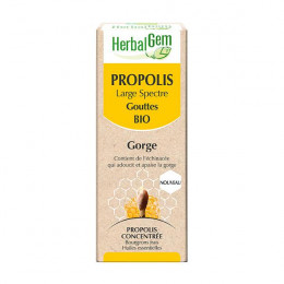Propolis Bio à large spectre - Gorge - Gouttes 15 ml