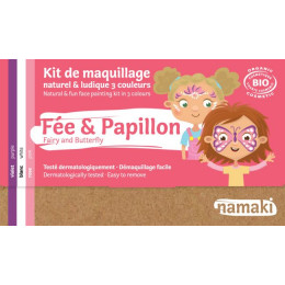 Kit de maquillage Bio 3 couleurs Fée et papillon - à partir de 3 ans