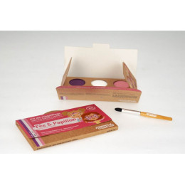 Kit de maquillage Bio 3 couleurs Fée et papillon - à partir de 3 ans