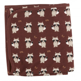 Couverture réversible en coton BIO Raton laveur Spice