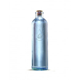 Bouteille en verre Grattitude 1,23 L + trousse en coton bio