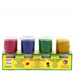 Pâte à modeler - 4 couleurs - à partir de 3 ans