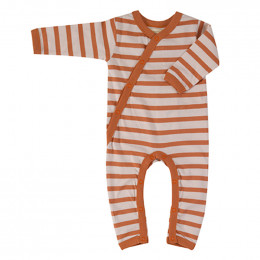 Pyjama coton bio - Rayures bretonnes - sienna
