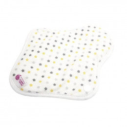 Serviette hygiénique lavable flux léger - Etoiles jaunes et grises