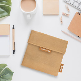 Pochette lavable et réutilisable Snack'n'Go - Nature Brown