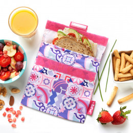 Pochette lavable et réutilisable Snack'n'Go - Patchwork Purple