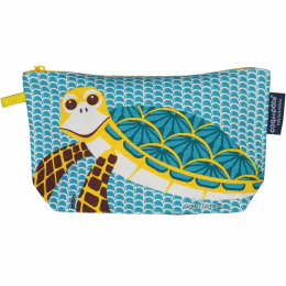 Trousse à soufflets en coton Bio - Love Cats - Tortue