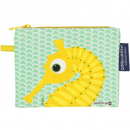 Mini trousse - porte monnaie en coton BIO - Hyppocampe