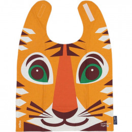 Grande serviette - bavoir - coton organique - motif tigre