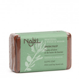 Savonnette d'Alep Rhassoul et huile d'Argan