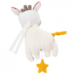 Peluche musicale en coton bio - Zèbre