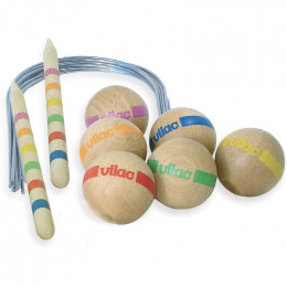 Jeu de croquet Senior en bois 6 joueurs - à partir de 5 ans