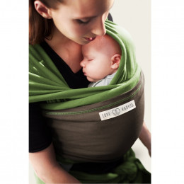 Echarpe porte bébé - Pistache et Marron
