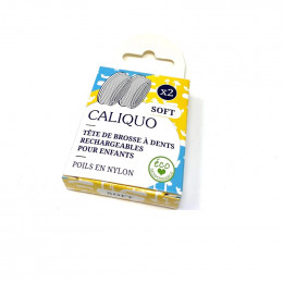 2 têtes de rechange pour brosse à dent Caliquo pour enfant - Soft