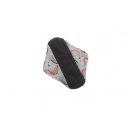 Serviette hygiénique lavable Minky - absorbant gris - Arc en ciel