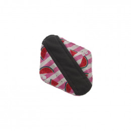 Serviette hygiénique lavable Minky - absorbant gris - Pastèques